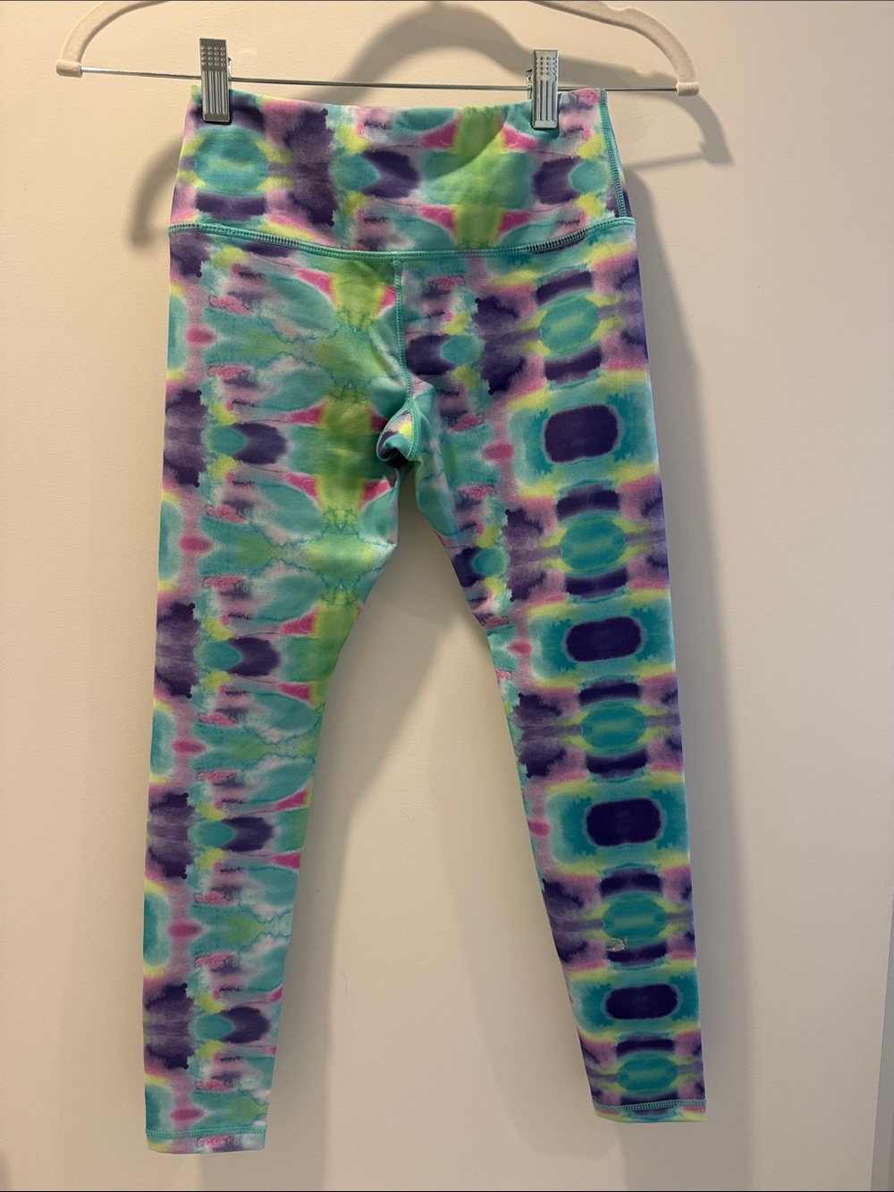 Glyder Tie-Dye Leggings - Aqua, Purple & Pink - Picture 2 of 3